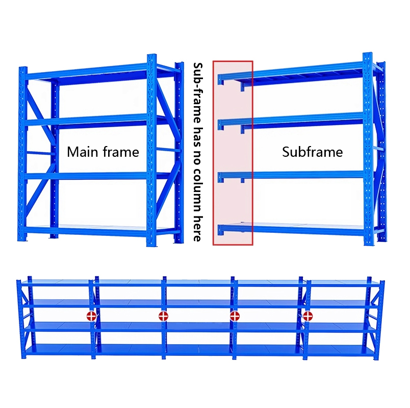 Iron Metal Shelves 4-Layer 400kg Heavy Duty Stackable Racking for Garage &amp; Basement Commercial Use