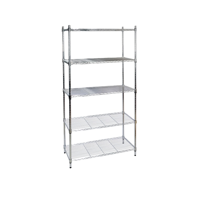 China Provide Metal Wire Narrow Shelving Rack With 5 Layers
