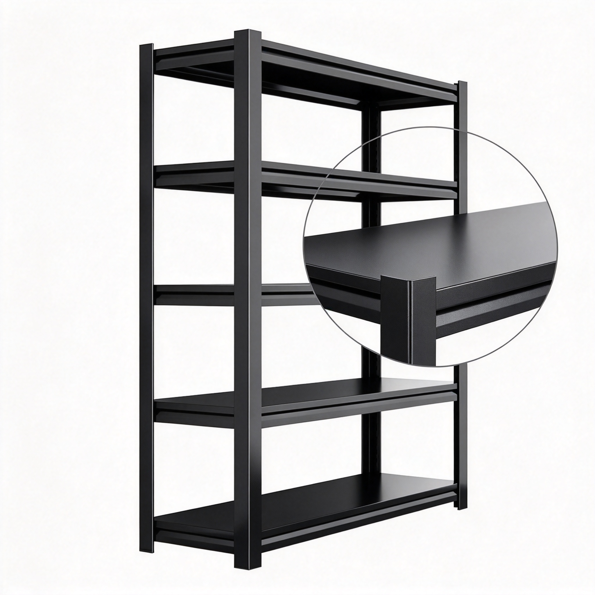 Heavy Duty Steel Supermarket Shelving 6 Shelf Adjustable Single Sided Corrosion Protected Storage for Warehouse Retail Garage