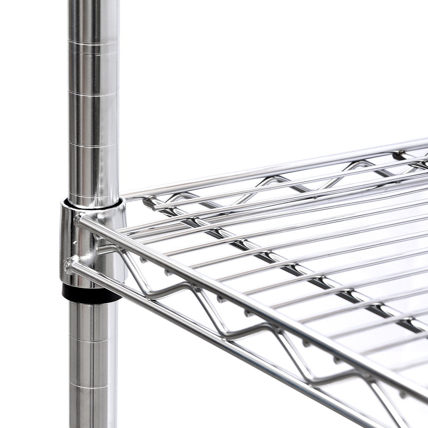 Authentic Factory Production 5-layer Chrome Wire Shelving Metal Storage Rack Warehouse Heavy Duty Racking