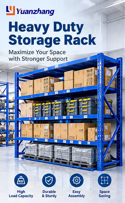YZ Multi-layer Heavy Duty Storage Racks, Commercial Display Shelving Heavy-duty Shelves Steel Workshop Storage Racks