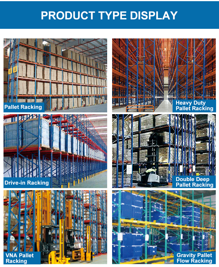 Heavy duty pallet rack detail