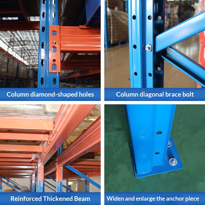 Xinanda S001 Factory Warehouse Racking Systems Heavy Duty Pallet Rack Industrial Steel Shelving Galvanized Carton Box Packaging
