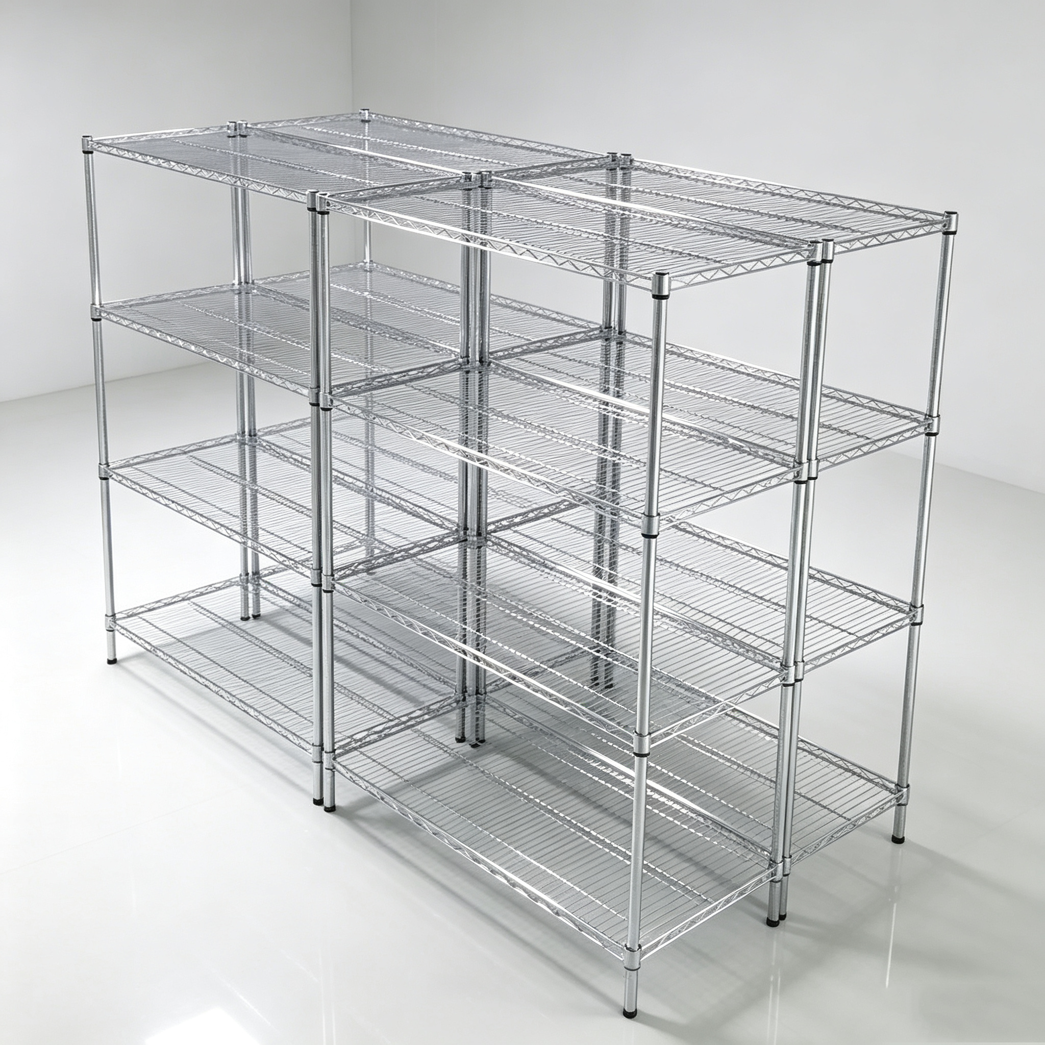 Adjustable Multi Tier Chrome Plated Carbon Steel Storage Rack For Warehouse Clean Room