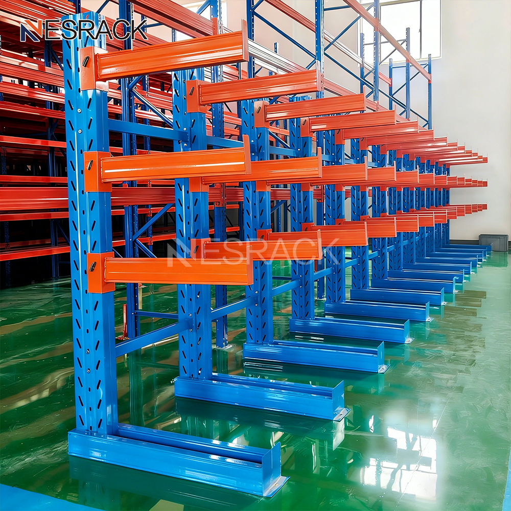 Heavy Duty Steel Metal Storage Shelf Single Size Adjustable Cantilever Rack for Warehouse &amp; Factory OEM Supplier Pallet Packed