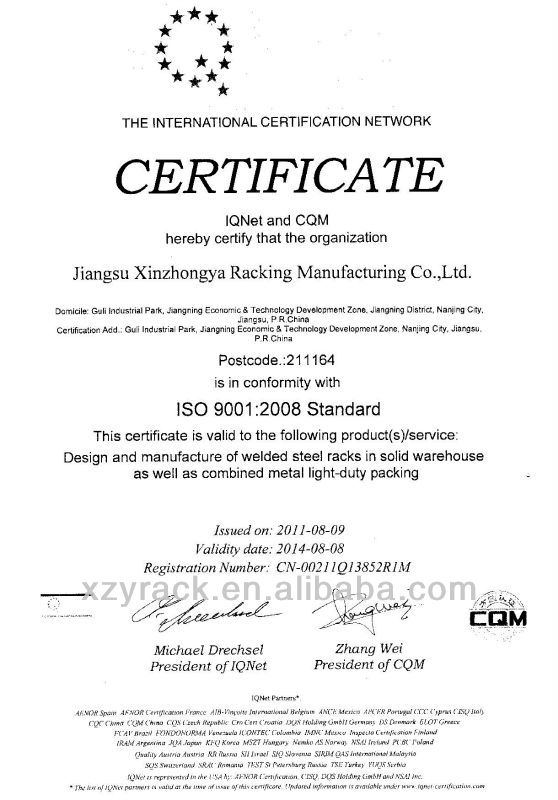 CE and ISO Certification Document 1