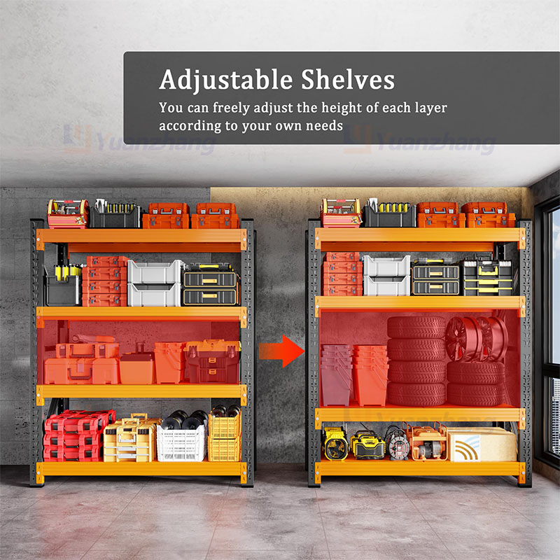 Light Duty Adjustable Metal Shelves, Bolted Structure for Parts &amp; Carton Storage, Small Racks for Workshop &amp; Warehouse