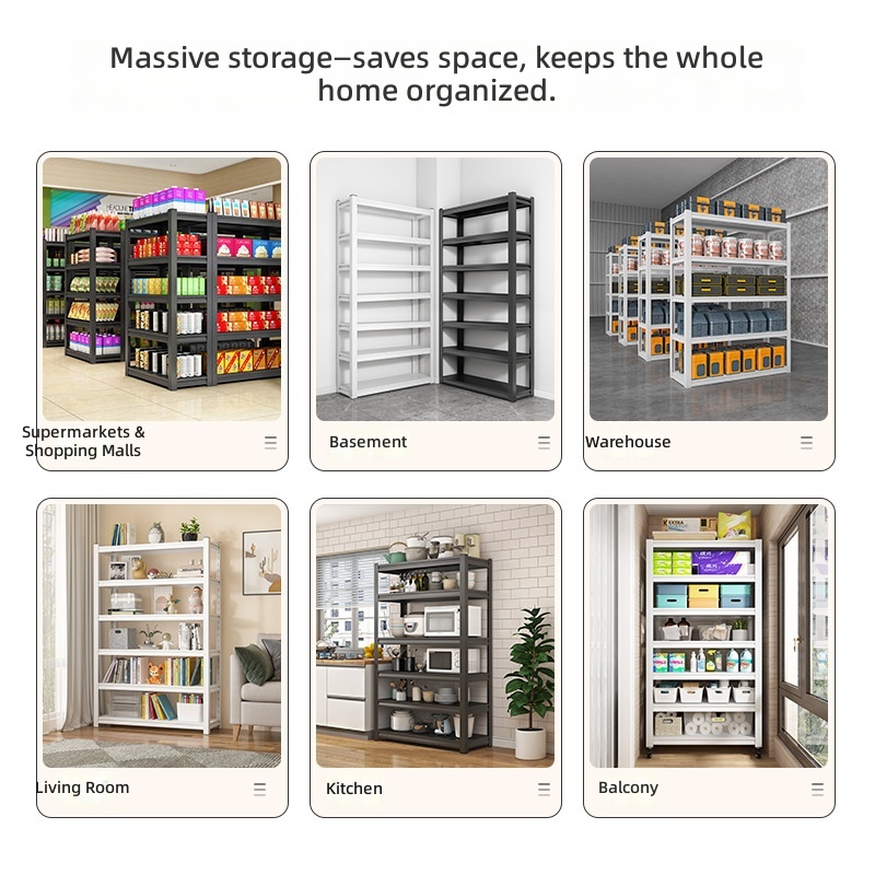 Solid Enjoyment Aluminum Alloy 2-Layer Ceiling Mount Beam Rack Anti-Rust Chrome Plated Metallic Warehouse Shelving Racks Snap
