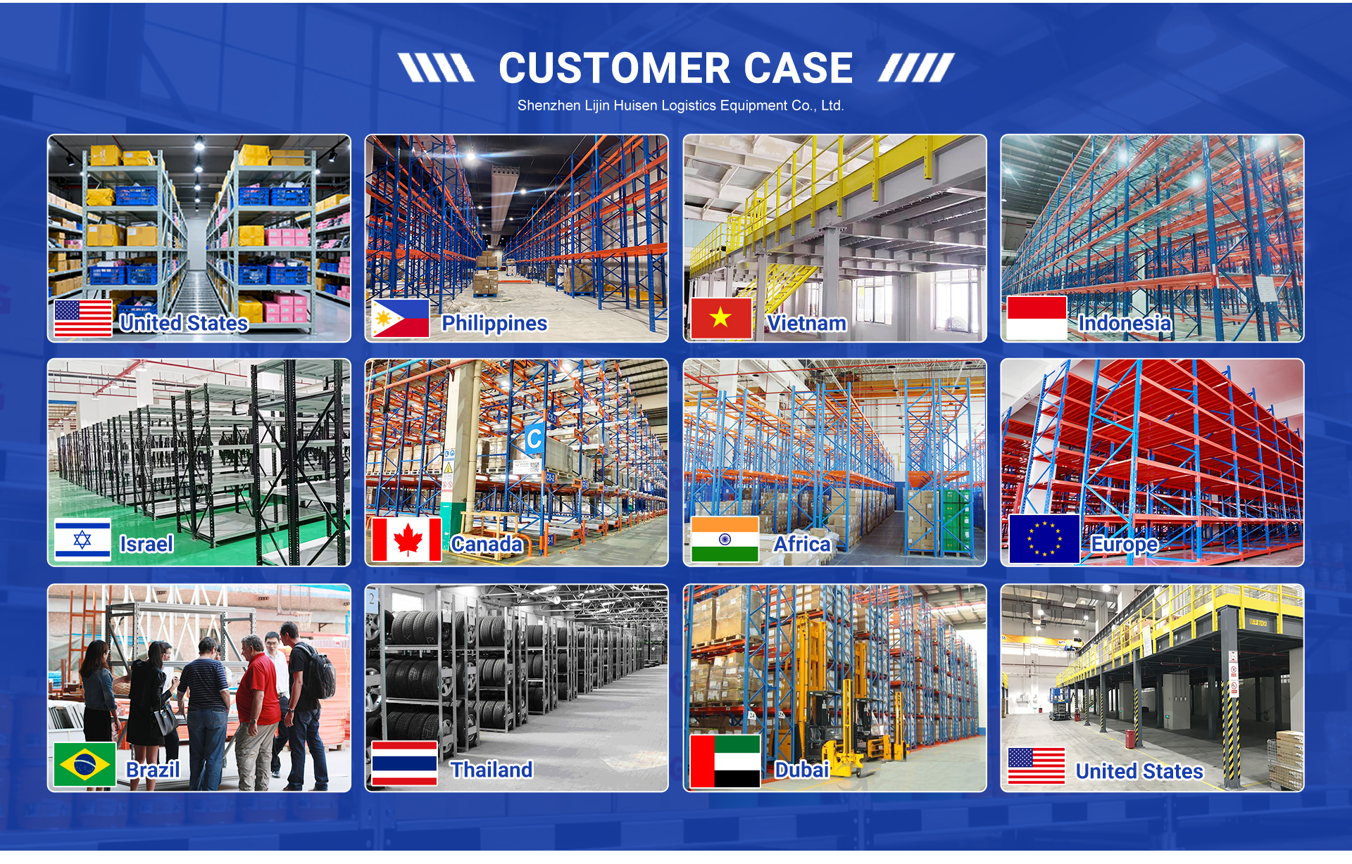 Huisen Heavy Duty Gravity Flow Racking Dynamic FIFO Pallet Q235b Steel Roller-Assisted High-Efficiency CE ISO Certified