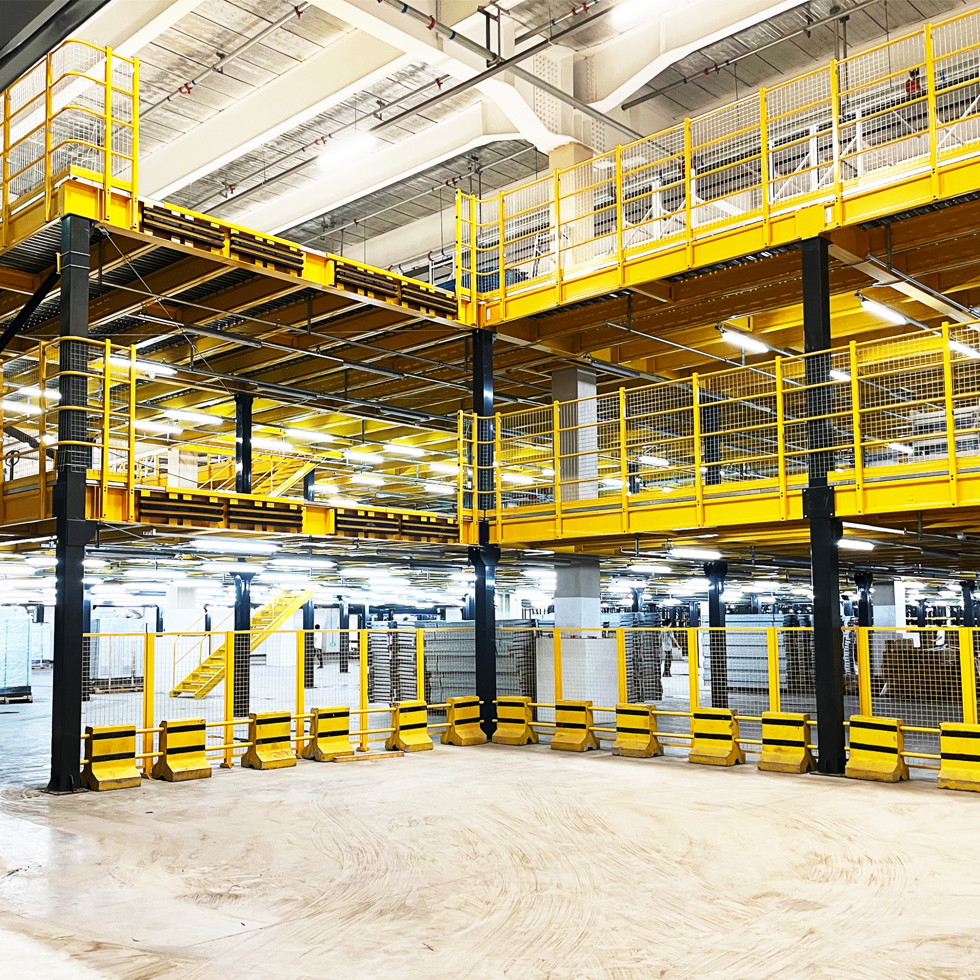 Steel Industrial Multi-Level Mezzanine Floor Racks System Gangli HD-MR-22 ISO9001/CE Certified Corrosion Protected Warehouse