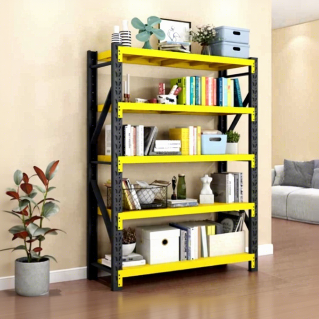 Boltless Adjustable Heavy-Duty Steel Rack Storage System, 300kg Capacity Per Layer, for Warehouse &amp; Industrial Stacking