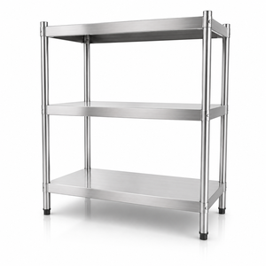 Bulk Order Ready 304 201 Commercial Kitchen Racks Industrial Modern Storage Display Shelves 3 Tiers Stainless Steel Shelf
