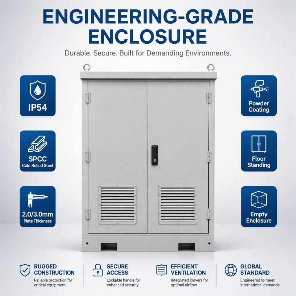 Custom Size IP54 Energy Storage Cabinet Enclosure SPCC Cold Rolled Steel 1.2mm 600x600x1200mm Power Distribution Container