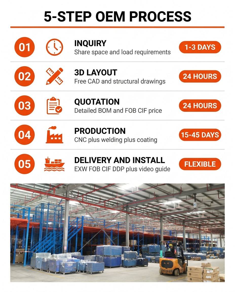 High Density Steel Mezzanine Floor Rack Platform System Attic Loft Warehouse Pallet Rack Stacking Shelves Heavy Duty Adjustable