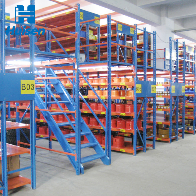High Density Steel Mezzanine Floor Rack Platform System Attic Loft Warehouse Pallet Rack Stacking Shelves Heavy Duty Adjustable