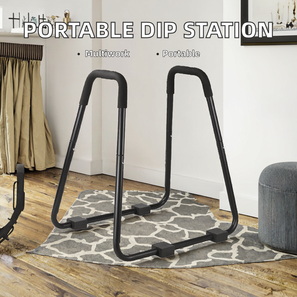 Portable Multi-Function Rack Home Gym Equipment Freestanding Parallel Bar Workout Push Ups Pressing Chest Back
