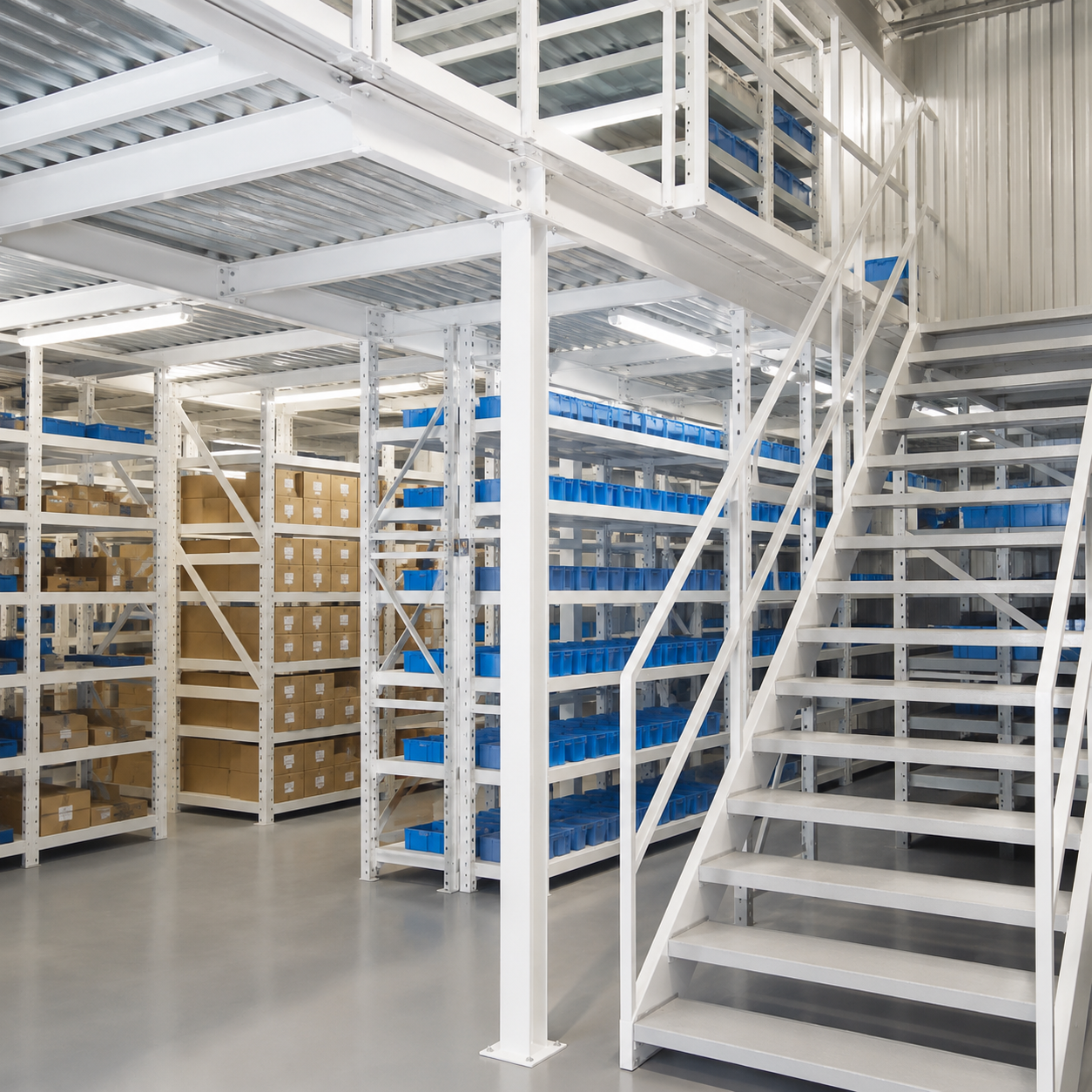 Factory Price Multi Tier Rack Customized Storage Shelf Warehouse Multi-Level Storage Platform Steel Mezzanine Racking System