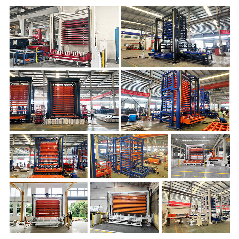 Fully Automatic Sheet Metal Warehouse Rack High Density Smart Storage with Loading Robot