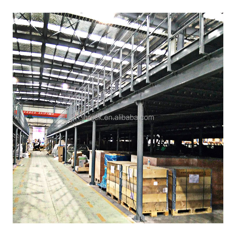 Industrial Shelf 2.4 M Wide Black Storage Rack Warehouse Racking System Mezanine Platforms For Customized