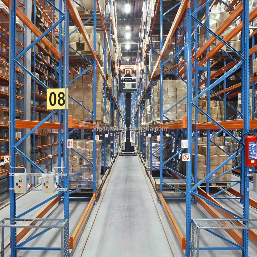 China Factory Narrow Aisle Pallet Racking VNA Pallet Racking High Density Storage Racking