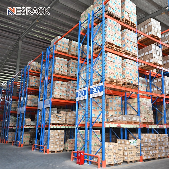 Custom Heavy Duty Industrial Steel Storage Carpet Roll Display Warehouse Beam Pallet Racking Systems Stacking Racks & Shelves