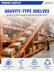 Heavy duty fifo gravity flow pallet racking
