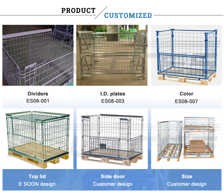 Foldable Wire Mesh Pallet Cage Euro Pallet Detail 2