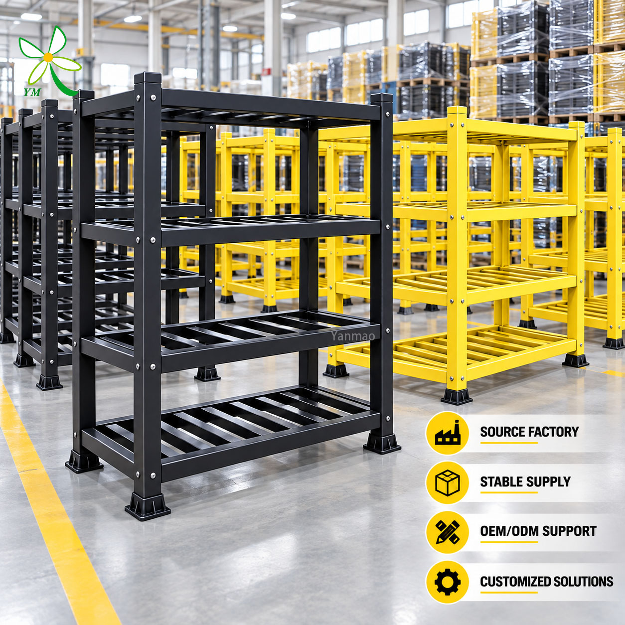 Global Export Corrosion Protection Lightweight Stackable Heavy Duty White 1200mm Storage Shelving FRP Storage Rack Rack