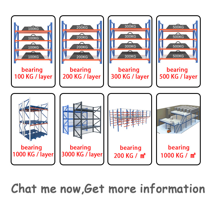 2000*500*2000mm Warehouse Racking Lightweight 100kg/layer Load Metal Assembled Storage Racking