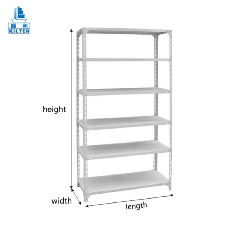 Storage Slotted Rack Metal Holders Adjustable Angle Steel Stand Shelf