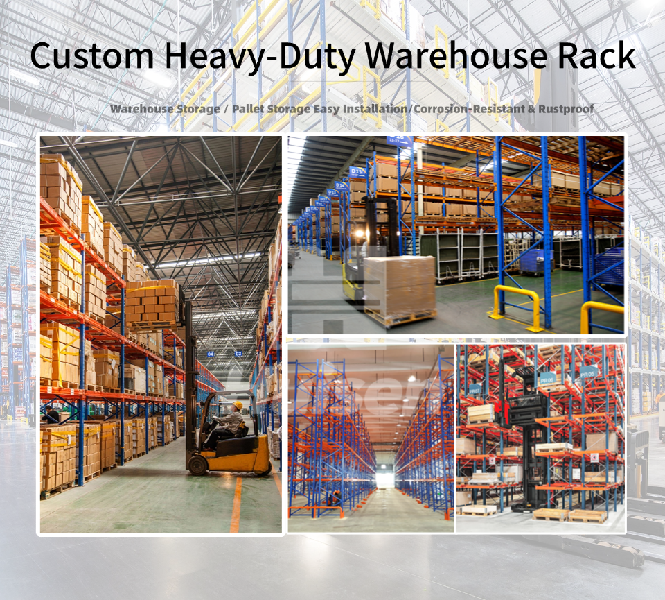 UMH-RMI Tested 5 Layer Steel Teardrop Style Industrial Beam Shelving Durable Anti-Rust Warehouse Rack