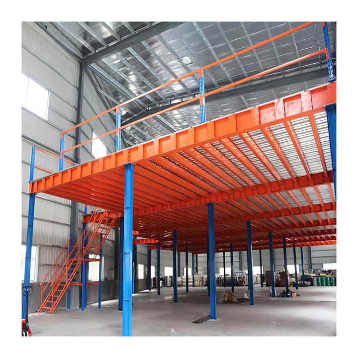 Corrosion-Resistant Bolt-Structured Powder Coating Steel Mezzanine Racks System Metal Storage Racks Shelves for Stacking