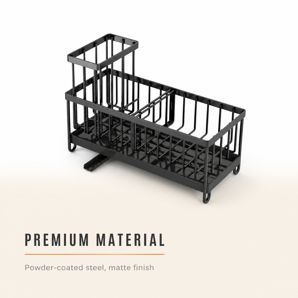 Modern Standing Custom Size Stainless Steel Waterproof Dish Drying Rack Cutlery Holder for Kitchen Countertop Storage Bulk