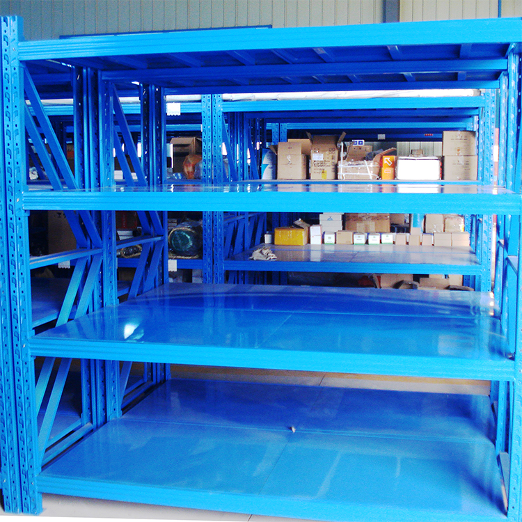 Durable Compact Powder Coated Steel Light-Duty Warehouse Rack with Adjustable Shelf Height for Small Parts Storage