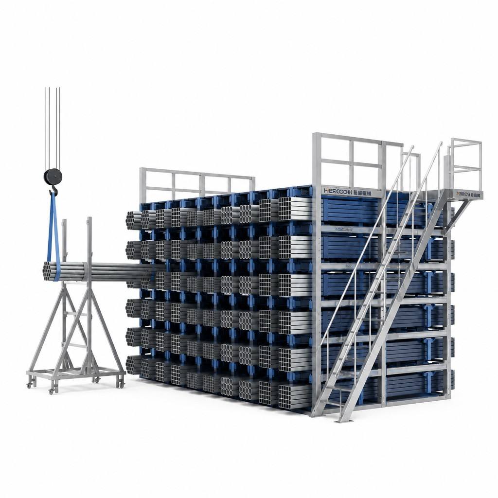Industrial Heavy Duty Customizable Honeycomb Structure Steel Pipe Profile 3000kg Roll Pipe Storage Rack CE/ISO Certified
