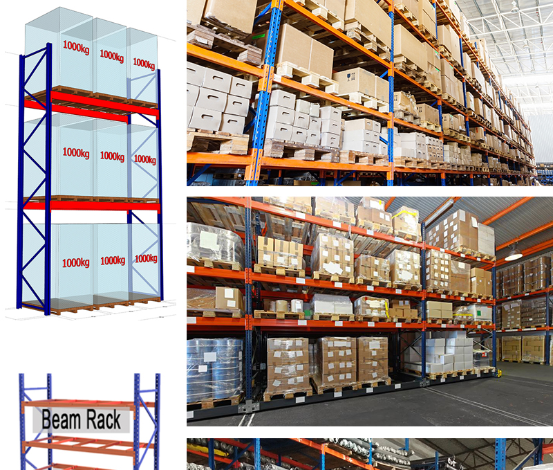 Guangzhou Rack Adjustable Pallet Racking System 2000KG 2200KG 2200KG 2300KG 2400KG 2500KG Pounds Tons