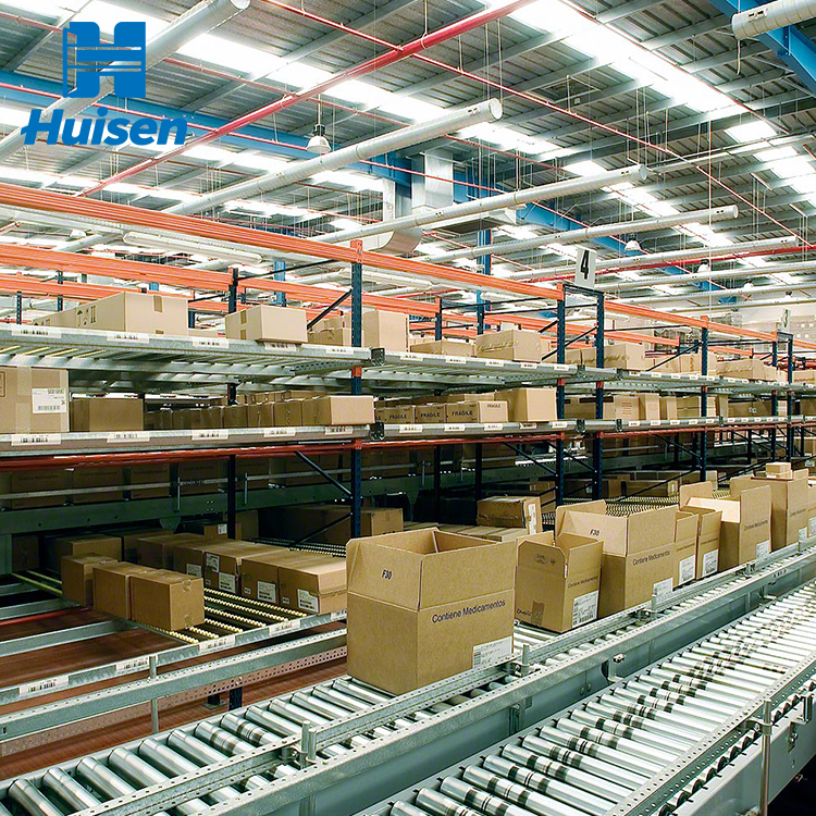 Warehouse Flow Rack Carton Gravity Roller FIFO Storage Racking System Heavy Duty Industrial OEM Custom Dynamic Metal Anti-Rust