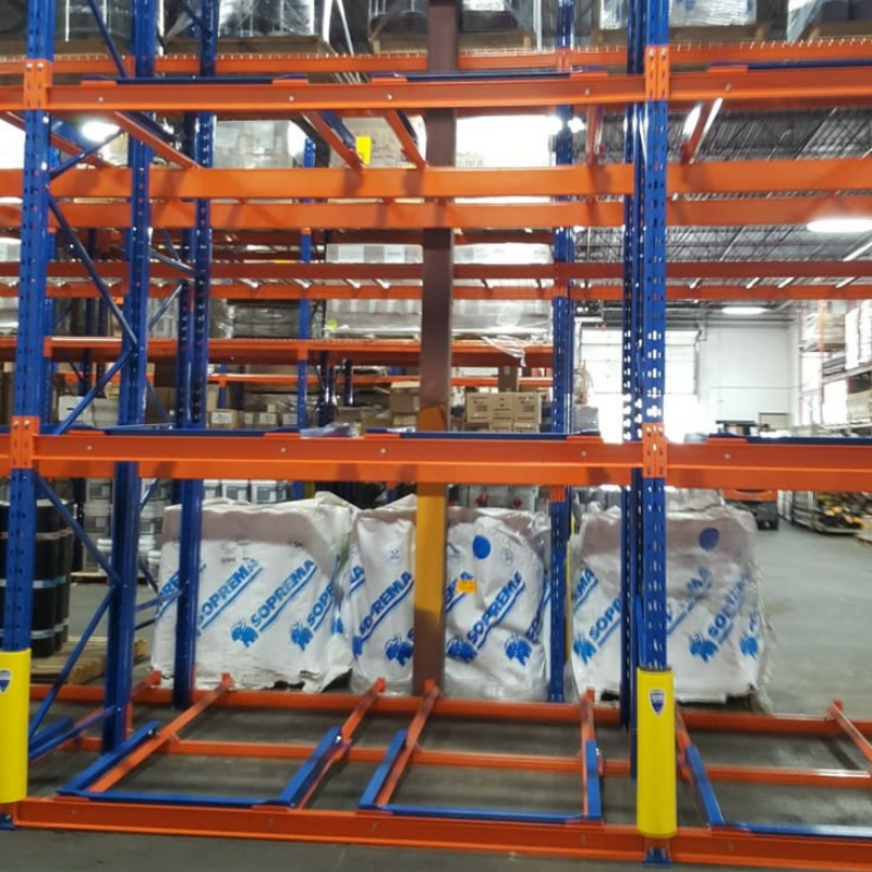 Push Back Pallet Racking + Forklift Operated Push Back Rack for 3PL Logistics Warehouse Batch Inventory Storage