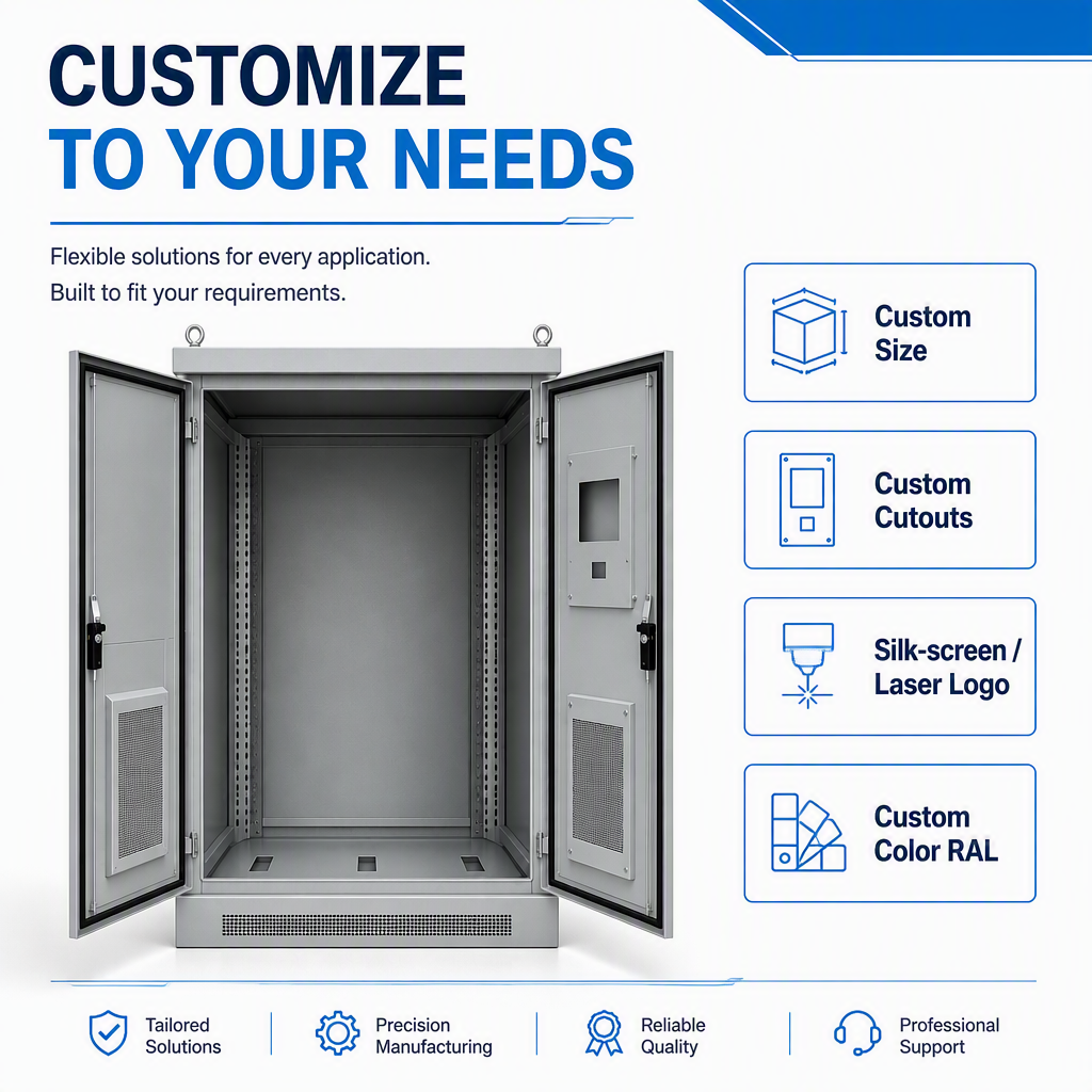Custom Size IP54 Energy Storage Cabinet Enclosure SPCC Cold Rolled Steel 1.2mm 600x600x1200mm Power Distribution Container