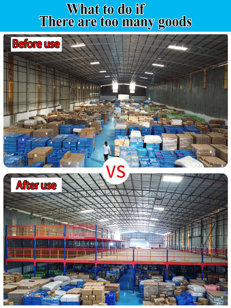 Industrial Warehouse Mezzanine Floor System Steel Structure Platform for Space Saving Storage Solution
