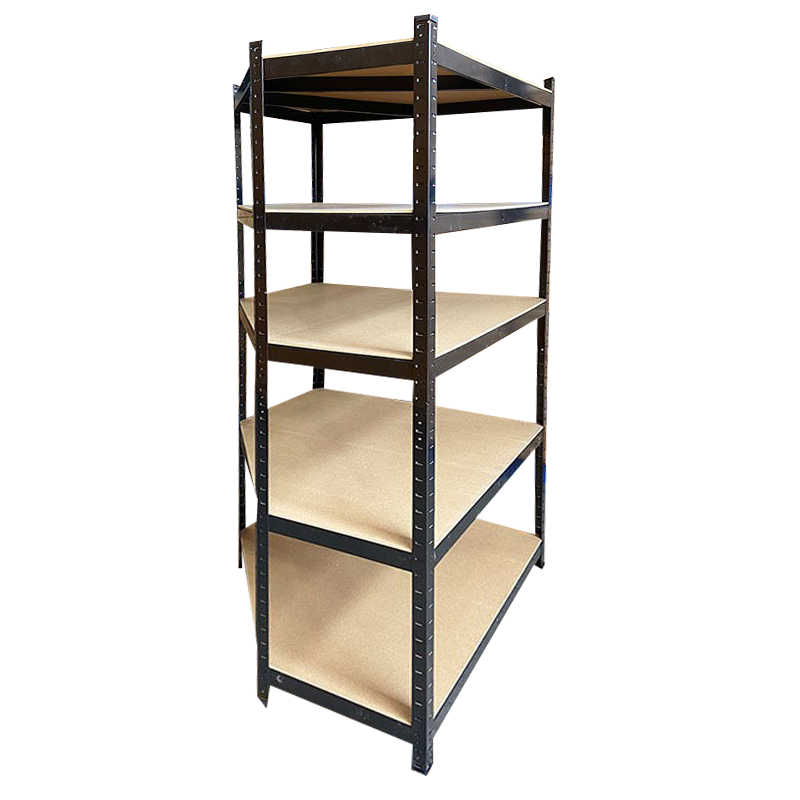 5 Tier Slotted Angle Galvanized Steel &amp; Iron Light Duty Boltless Storage Racks for Garage Home Office Use