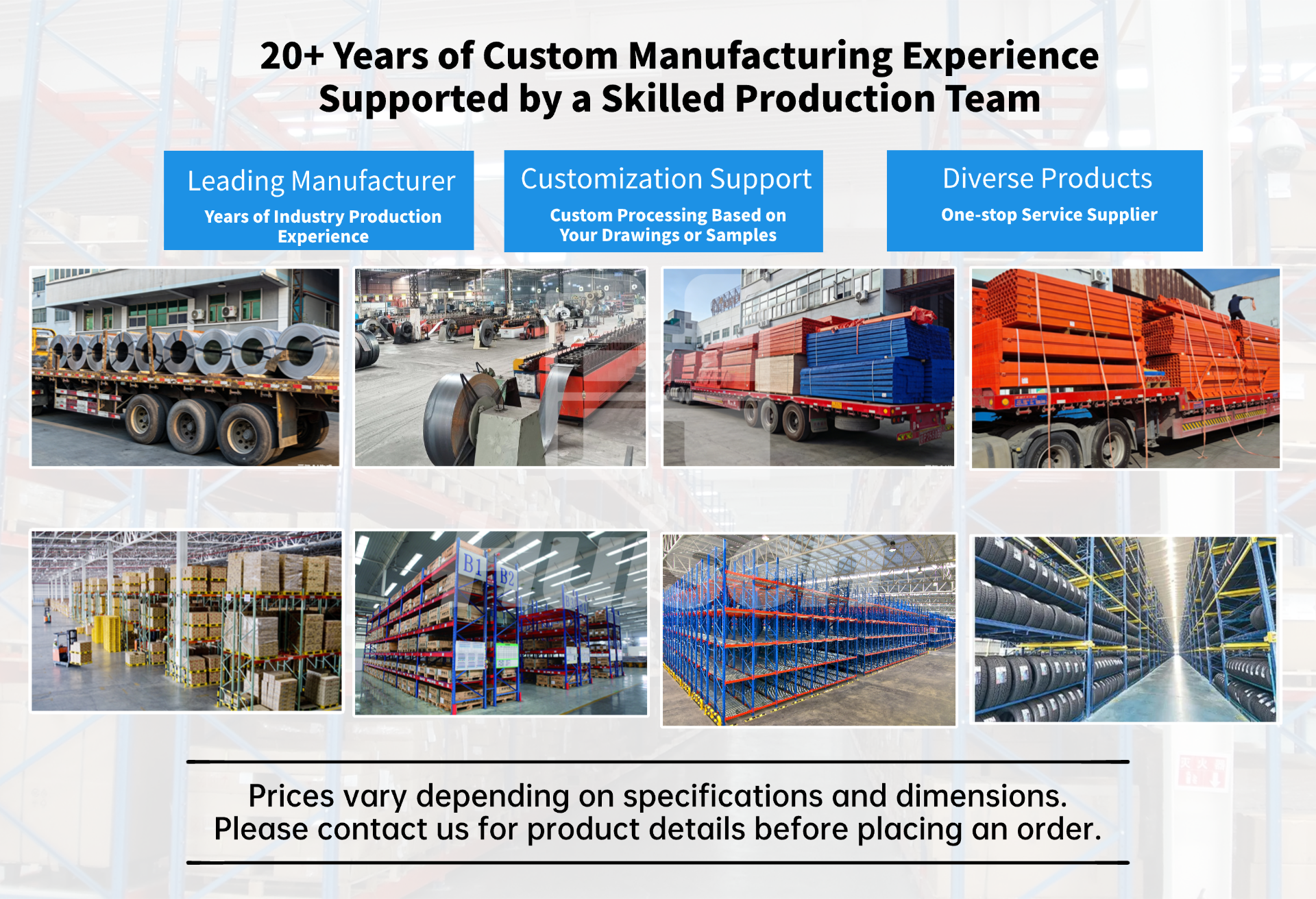 UMH-RMI Tested 5 Layer Steel Teardrop Style Industrial Beam Shelving Durable Anti-Rust Warehouse Rack