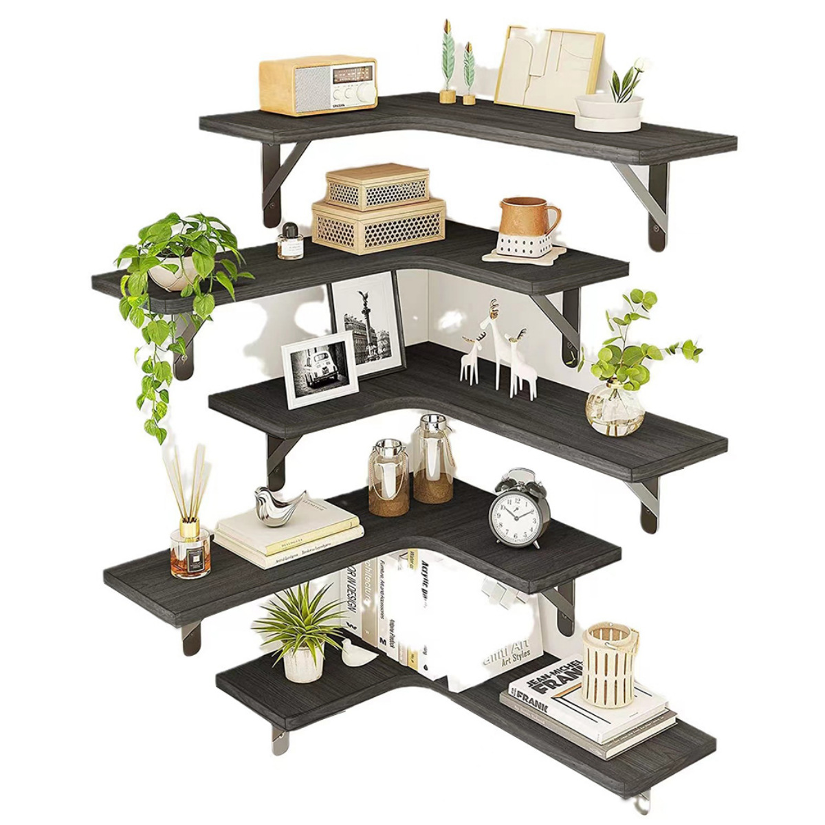 Bathroom Wall-mounted Rack Floating Partition Bedroom Living Room and Kitchen Decorative Storage Rack