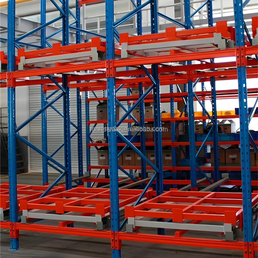 Warehouse Storage Adjustable Push Back Pallet Racking Manufacturer Steel Rack