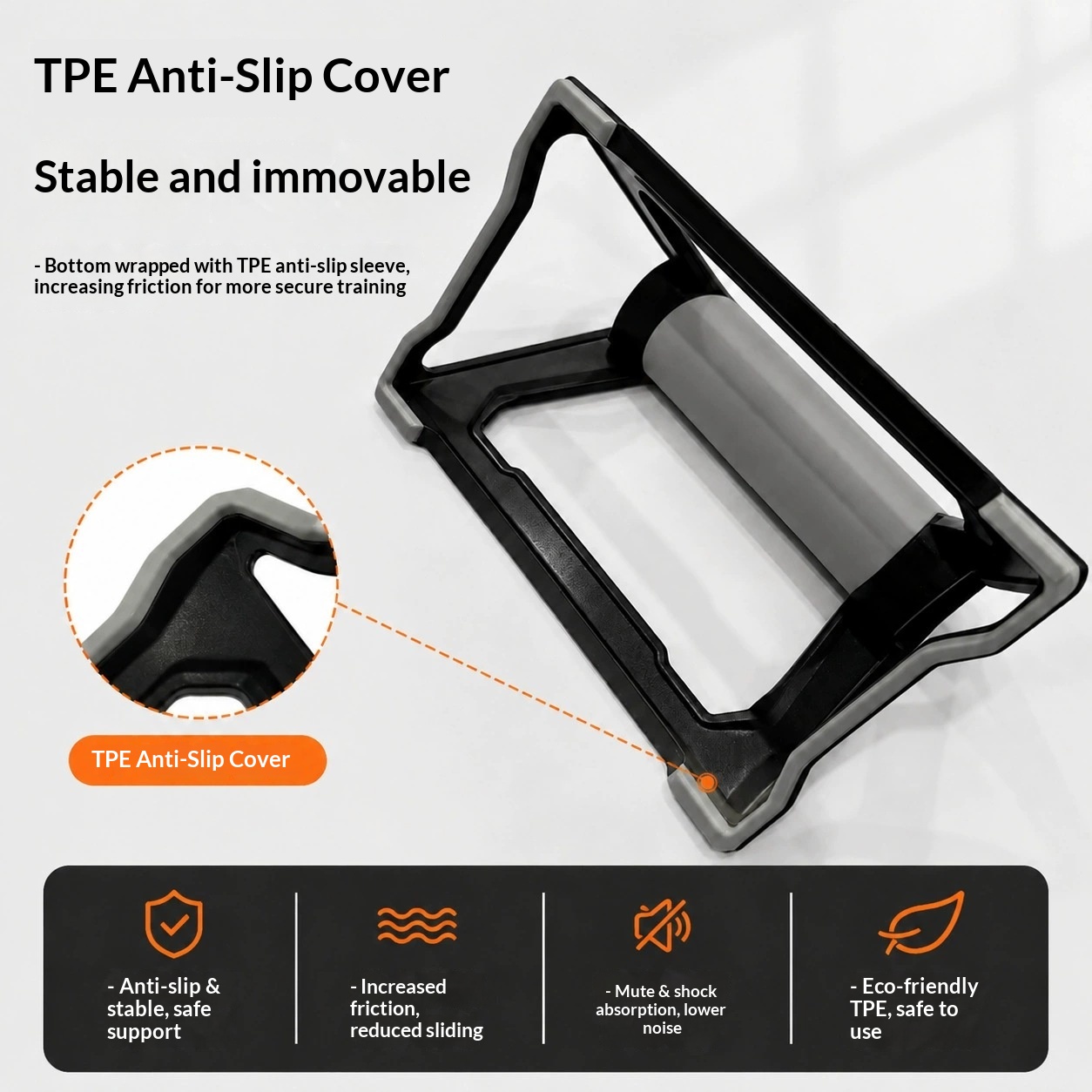 H-shaped Push-up Rack Training Stand Multi-functional I-beam Design No Installation Required Home Gym Equipment for Bodybuilding