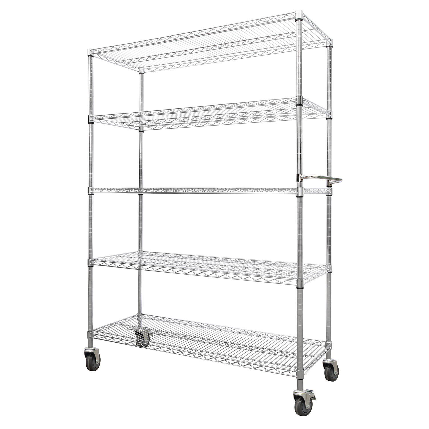 60 x 18 x 72 Inch 5 Tiers Storage Rack Trolley