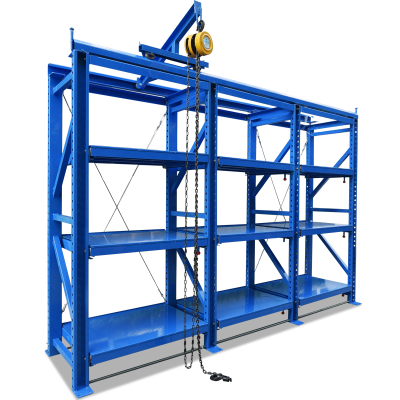 Fully Open Intelligent Mold Rack with Automatic Pull-Out System Heavy Duty Warehouse Stacking Rack for Injection Mold Storage