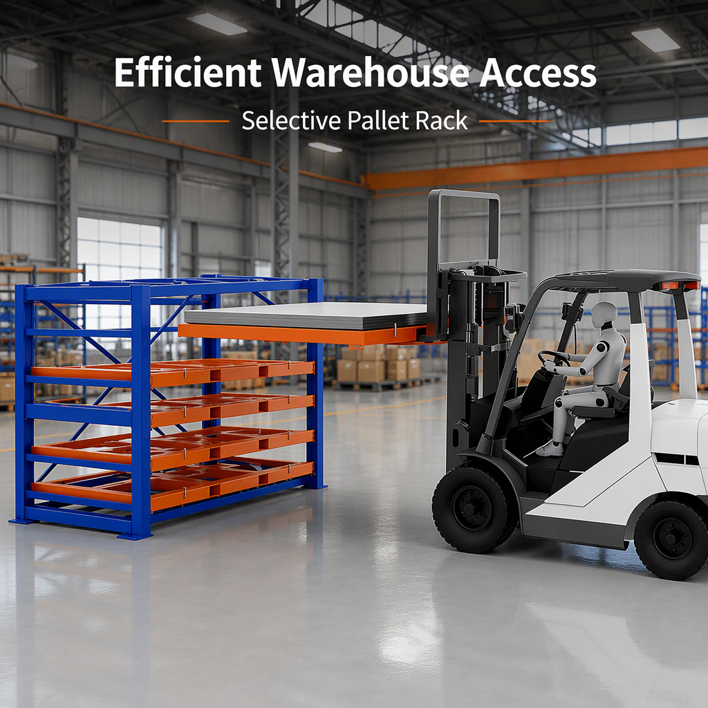 Adjustable Movable Steel Selective Pallet Rack with 2 Layers ESd Protection Electric Mobile Racking System for Industrial Use