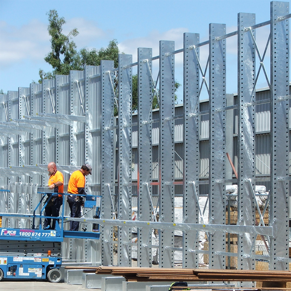Jracking Industrial Heavy Duty Cantilever Rack Hot Dip Galvanized Cantilever Rack Outdoors