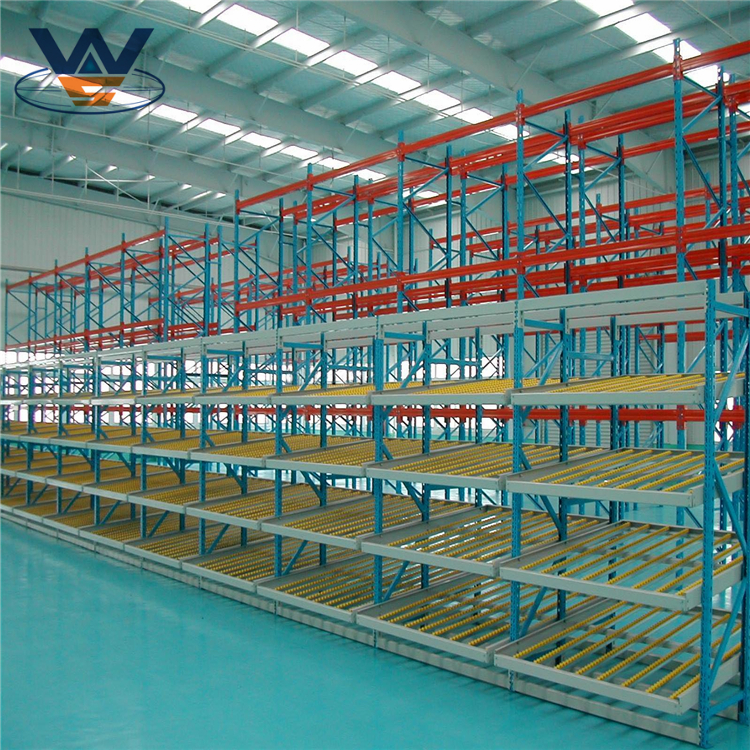 CE / ISO Certified Gravity Carton Flow Rack Flow Through Racks Roller Storage Racking With Plastic Box Bin